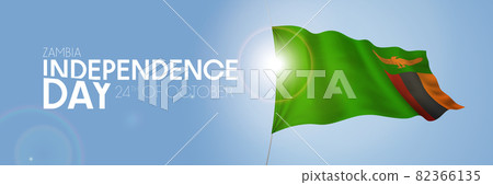 Zambia happy independence day greeting card,... - Stock Illustration ...