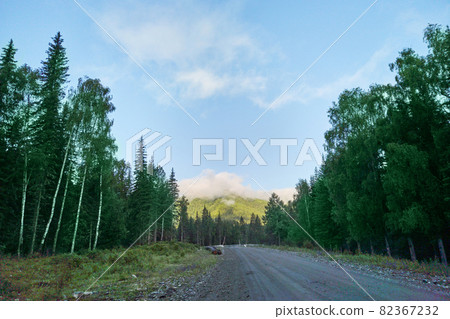 Vacation roadtrip landscape. Russian Altai mountains. Multa region Vacation roadtrip landscape. Russian Altai mountains. Multa region 82367232