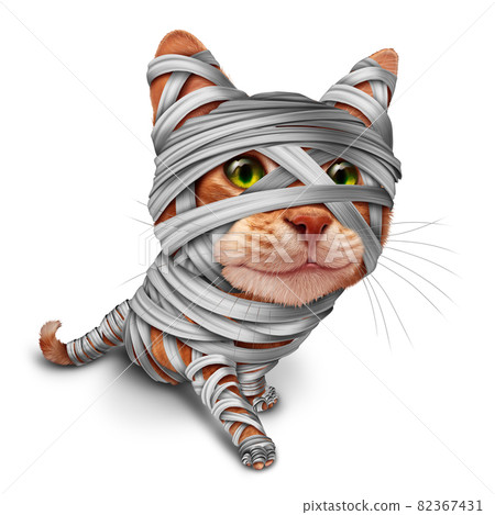 Halloween Cat Mummy - Stock Illustration [82367431] - PIXTA