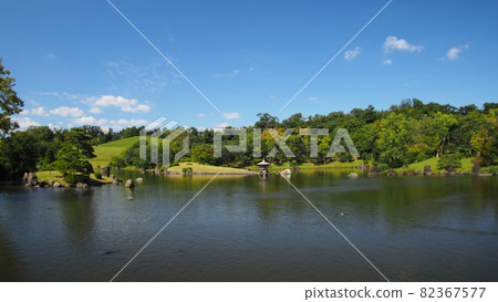 Japanese garden of blue sky Japanese garden of blue sky 82367577