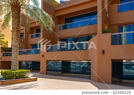 Cropped image of city residential building exterior 82368220