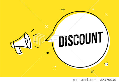 Discount special offer megaphone disclamer vector banner announcement 82370030