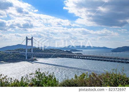 Shimotsui Seto Ohashi and the shining sea surface Kurashiki City, Okayama Prefecture 82372697