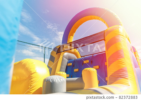 Inflatable playground for children games or teambuilding outdoor activities Inflatable playground for children games or teambuilding outdoor activities 82372883
