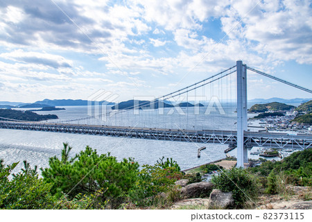 Beautiful scenery of Seto Inland Sea and Seto Ohashi, Kurashiki City, Okayama Prefecture 82373115