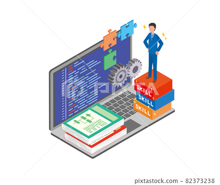 Men working hard to improve their skills 82373238