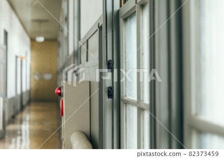 Fire alarm installed in the school building Fire alarm installed in the school building 82373459