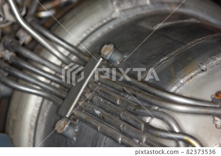 Rocket Engine Fuel Injector Lines Abstract Detail 82373536
