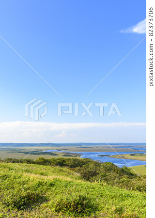 View of Kiritappu Wetland from Biwase Observatory in Hokkaido View of Kiritappu Wetland from Biwase Observatory in Hokkaido 82373706