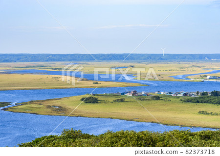 View of Kiritappu Wetland from Biwase Observatory in Hokkaido View of Kiritappu Wetland from Biwase Observatory in Hokkaido 82373718