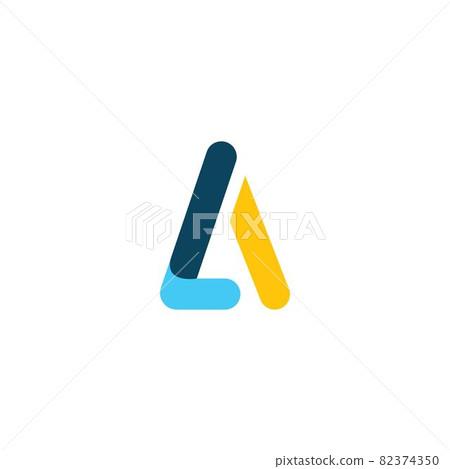 LA letter or triangle business vector icon... - Stock Illustration ...