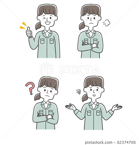 各種表情的建築店員工 各種表情的建築店員工 82374708