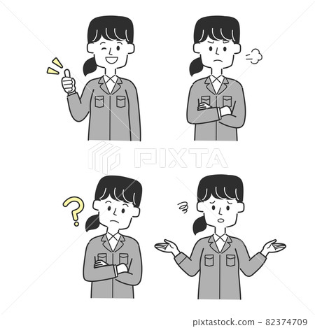Employees of construction shops with various facial expressions Employees of construction shops with various facial expressions 82374709