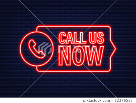 Call us now. Information technology. Telephone icon. Customer service. Neon icon. Vector stock illustration. Call us now. Information technology. Telephone icon. Customer service. Neon icon. Vector stock illustration. 82376555