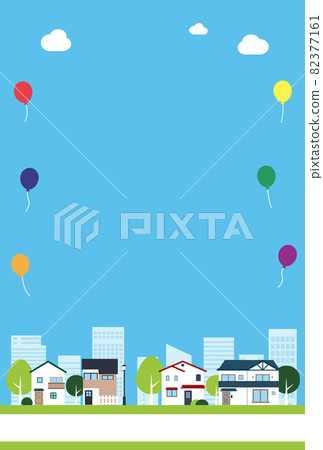 Background material_New Town cityscape 82377161