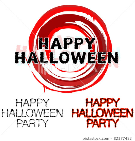 Happy halloween party lettering on white background. Happy halloween party lettering on white background. 82377452