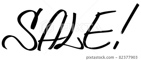Sale.Hand drawn black ink vector lettering. 82377903