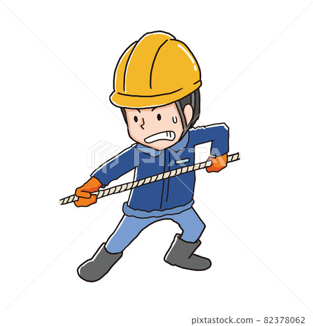 拉繩子的男工人 82378062