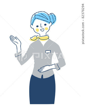 Business woman guiding with a smile Business woman guiding with a smile 82378294