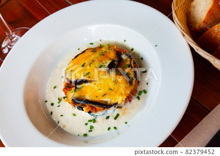 Musaka - traditional eggplant dish in the Balkans 82379452