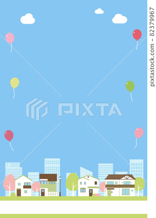 Background material_New Town cityscape 82379967