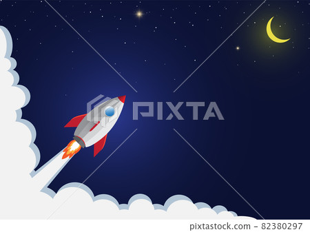 Rocket launch, business start up concept vector... - Stock Illustration ...