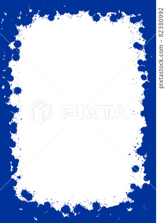 Stained sheet.Frame of ink blots.Vector hand-drawn illustration. 82380992