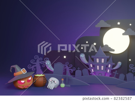 Halloween background illustration landscape Halloween background illustration landscape 82382587