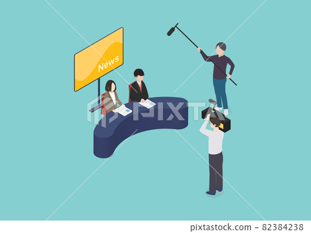 Illustration material for news, news programs, and program production 82384238