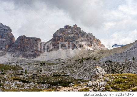 Mountain Peak of Paternkofel or Monte Paterno in Sesto Dolomites Italian Alps 82384370
