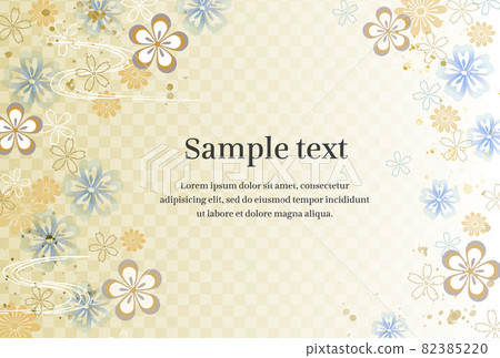 日本圖案背景與現代花卉圖案水平位置 82385220