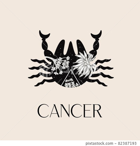 Zodiac sign Cancer. The symbol of the astrological horoscope. Zodiac sign Cancer. The symbol of the astrological horoscope. 82387193