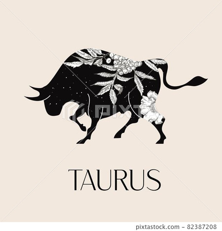 Zodiac sign Taurus. The symbol of the astrological horoscope. Zodiac sign Taurus. The symbol of the astrological horoscope. 82387208