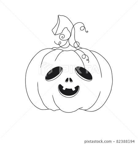 Pumpkin with a smiling face. Halloween pumpkin. Happy Halloween Vector Pumpkin with a smiling face. Halloween pumpkin. Happy Halloween Vector 82388194