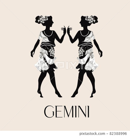 Zodiac sign Gemini. The symbol of the astrological horoscope. 82388996