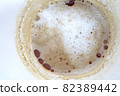 Coffee oil floating on a latte 82389442