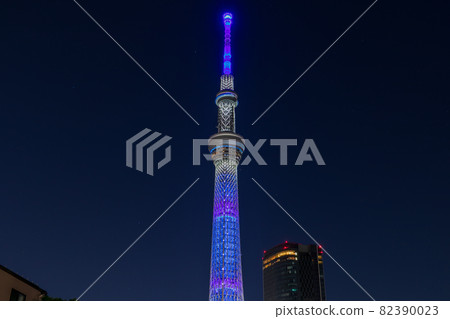 Tokyo Sky Tree "Confront the new coronavirus infection and overcome it together" Light up Tokyo Sky Tree "Confront the new coronavirus infection and overcome it together" Light up 82390023