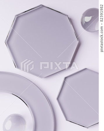 3D Rendering Geometric or Abstract Shape Acrylic Glass Plates Product Display Background for Summer Healthcare and Skincare Products. 3D Rendering Geometric or Abstract Shape Acrylic Glass Plates Product Display Background for Summer Healthcare and Skincare Products. 82391982