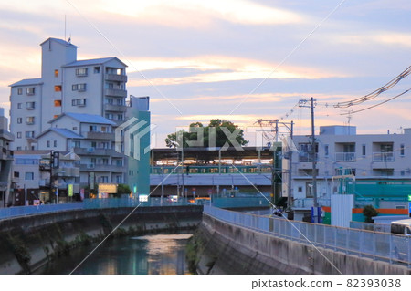 Kayashima station at dusk Kayashima station at dusk 82393038
