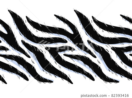 Seamless pattern with decorative zebra print. Animal stylized ornament, fur texture. 82393416