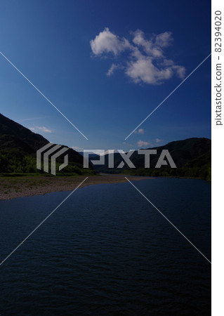 Summer Shimanto River, a clear stream in Japan Summer Shimanto River, a clear stream in Japan 82394020