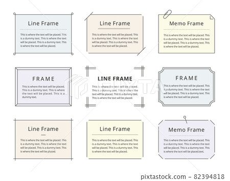 Illustration set of simple frames. Text... - Stock Illustration ...