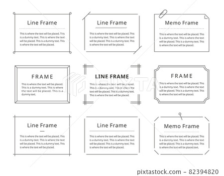 簡單框架的插圖集。文本背景標題消息(畫線,單色) 簡單框架的插圖集。文本背景標題消息(畫線,單色) 82394820