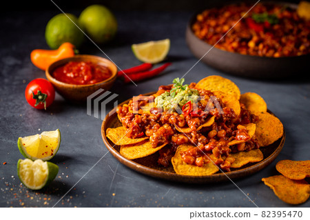 Corn nachos chips Corn nachos chips 82395470