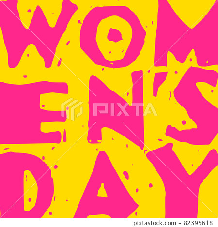 International Womens Day pink text quote card International Womens Day pink text quote card 82395618