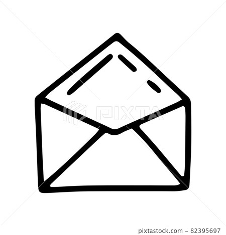 open envelope line vector doodle simple icon open envelope line vector doodle simple icon 82395697
