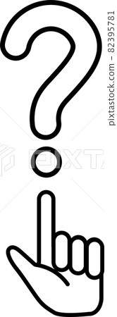 圖標手指手問號 82395781