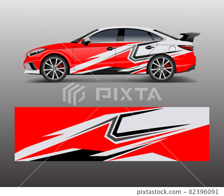 Car decal vector, graphic abstract racing designs for vehicle Sticker vinyl wrap Car decal vector, graphic abstract racing designs for vehicle Sticker vinyl wrap 82396091