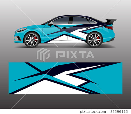 Sport car racing wrap design. vector design. abstract Racing graphic vector for sport car wrap design 82396113