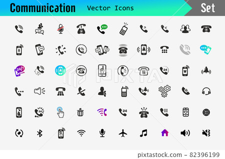 Set of different icons with phone on white backrgound for your site or application Set of different icons with phone on white backrgound for your site or application 82396199